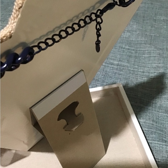 ZARA Beautiful Necklace Navy Blue With Multi Colors Rhinestones.See All Pics🌺🌸 - Picture 5 of 6